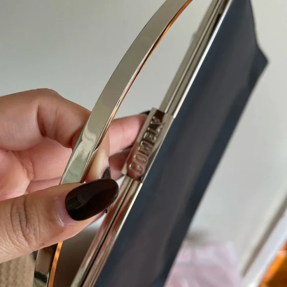 Chic Black Clutch with Silver Accents - Picture 5 of 6